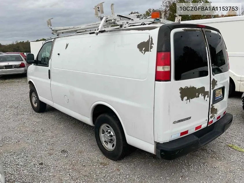 2010 Chevrolet Express G2500 VIN: 1GCZGFBA1A1153753 Lot: 40795385