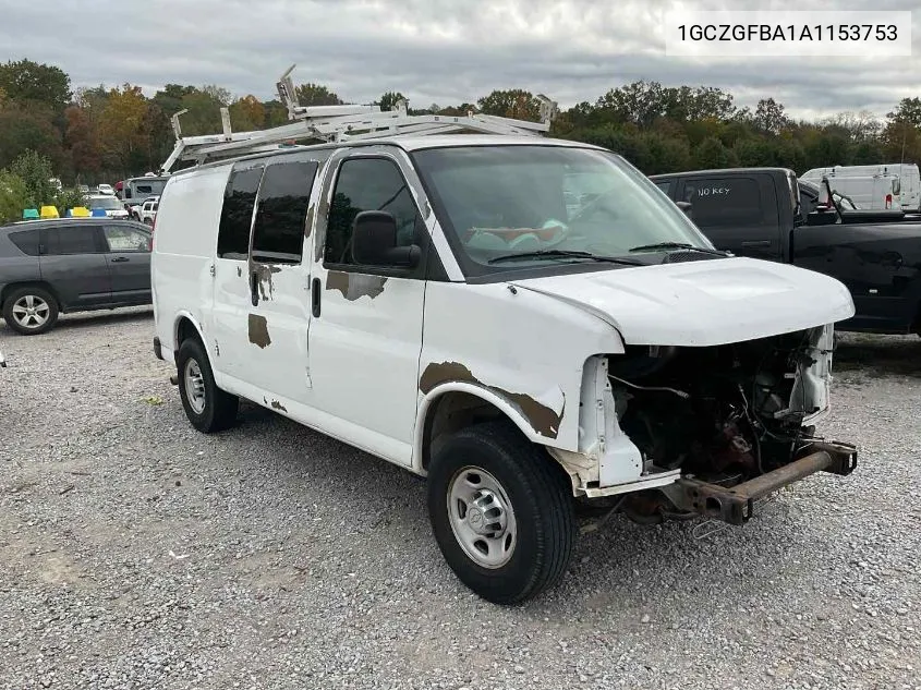 2010 Chevrolet Express G2500 VIN: 1GCZGFBA1A1153753 Lot: 40795385