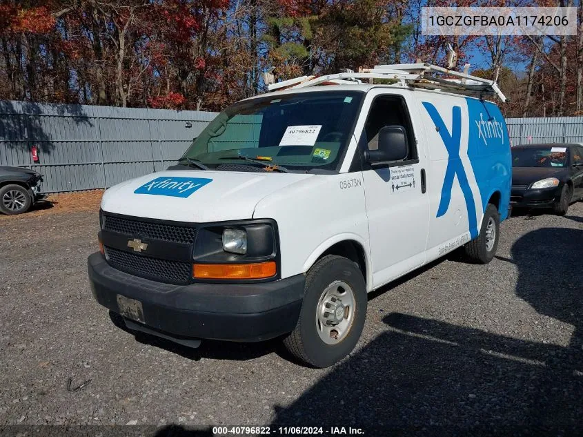 2010 Chevrolet Express 2500 Work Van VIN: 1GCZGFBA0A1174206 Lot: 40796822