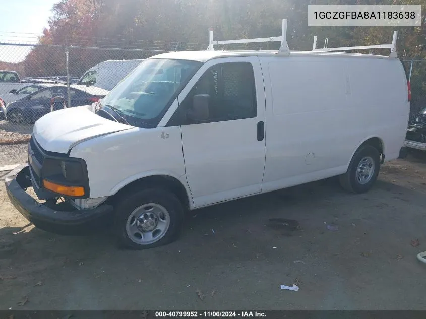 2010 Chevrolet Express 2500 Work Van VIN: 1GCZGFBA8A1183638 Lot: 40799952