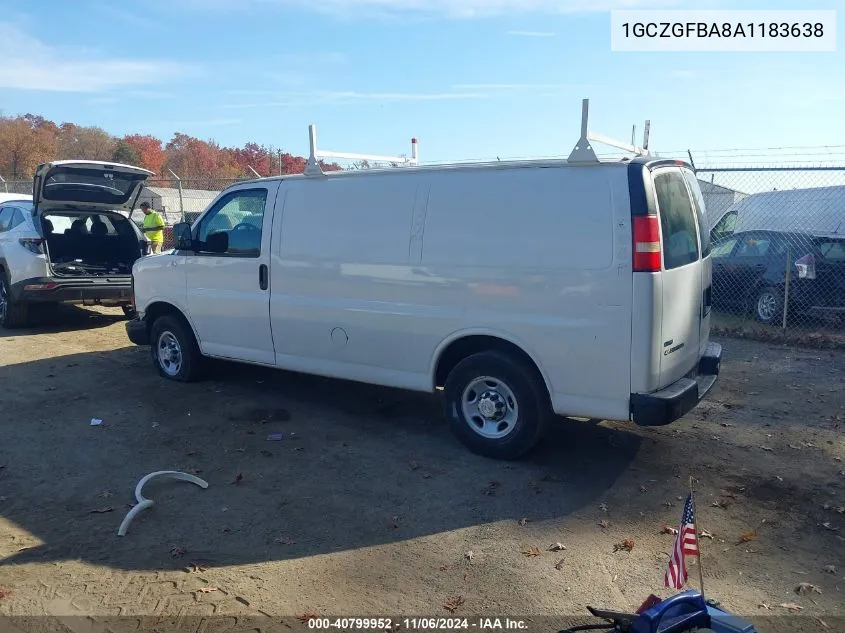 2010 Chevrolet Express 2500 Work Van VIN: 1GCZGFBA8A1183638 Lot: 40799952