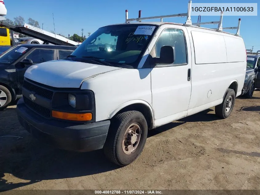 2010 Chevrolet Express 2500 Work Van VIN: 1GCZGFBA1A1100633 Lot: 40812788