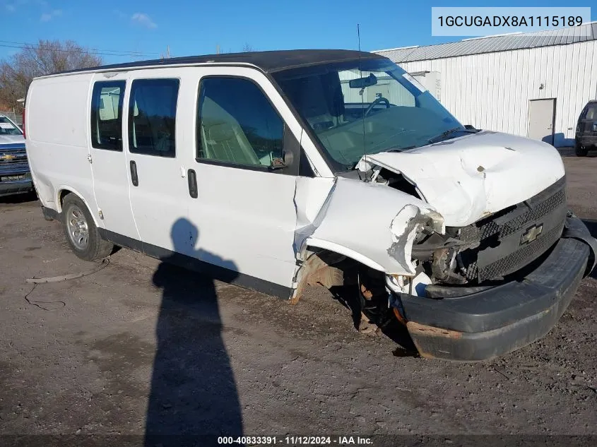 2010 Chevrolet Express Work Van VIN: 1GCUGADX8A1115189 Lot: 40833391