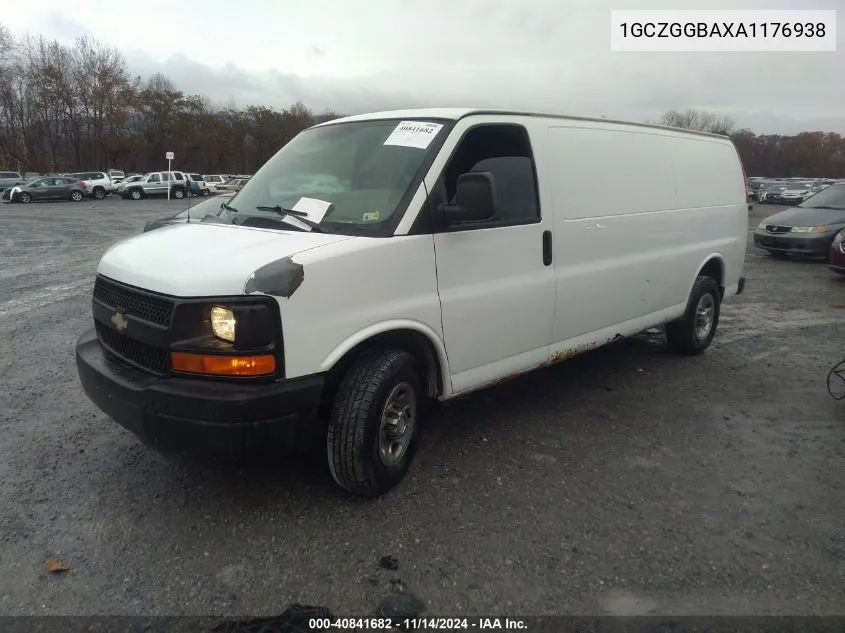 2010 Chevrolet Express 2500 Work Van VIN: 1GCZGGBAXA1176938 Lot: 40841682