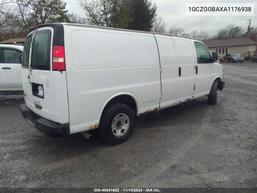 2010 Chevrolet Express 2500 Work Van VIN: 1GCZGGBAXA1176938 Lot: 40841682