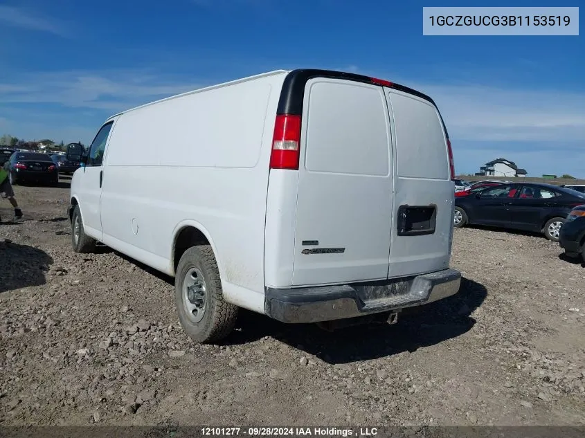 2011 Chevrolet Express Cargo Van VIN: 1GCZGUCG3B1153519 Lot: 12101277