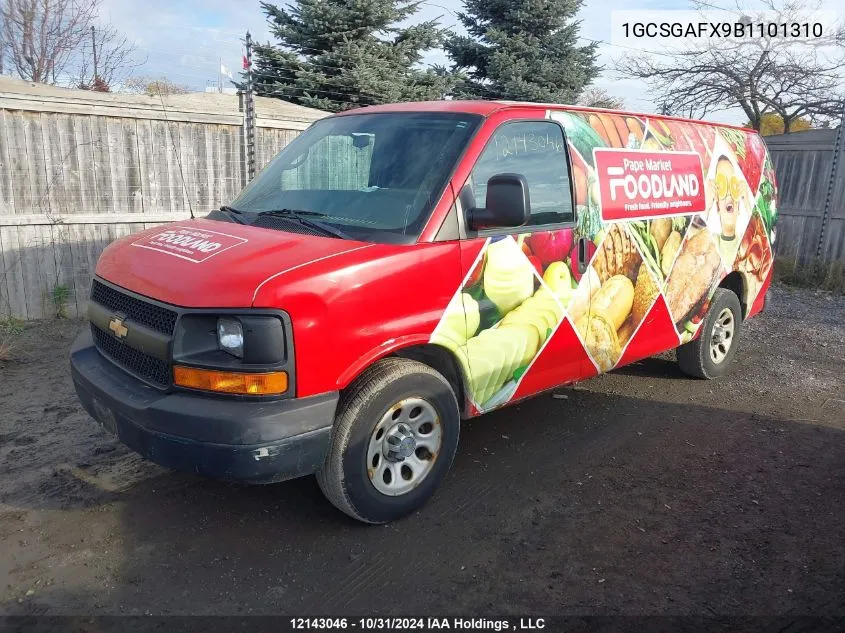 2011 Chevrolet Express VIN: 1GCSGAFX9B1101310 Lot: 12143046