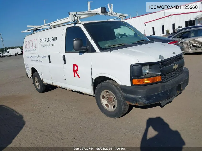 2011 Chevrolet Express 2500 Work Van VIN: 1GCWGFCA4B1125660 Lot: 39732744