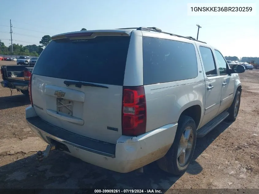 1GNSKKE36BR230259 2011 Chevrolet Suburban 1500 Ltz