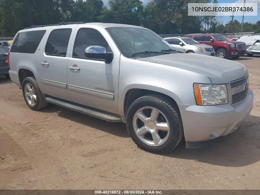 1GNSCJE02BR374386 2011 Chevrolet Suburban 1500 Lt1