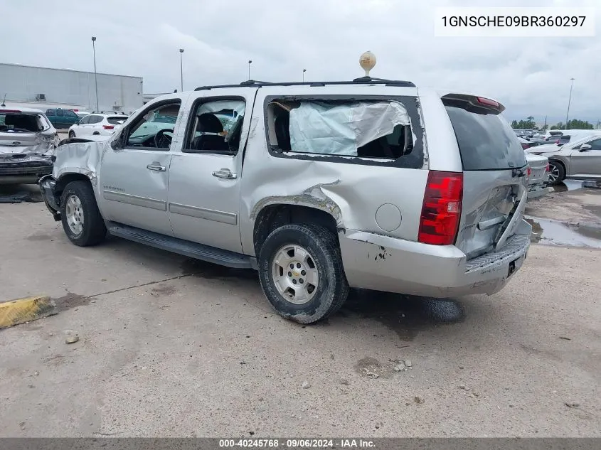 2011 Chevrolet Suburban 1500 Ls VIN: 1GNSCHE09BR360297 Lot: 40245768