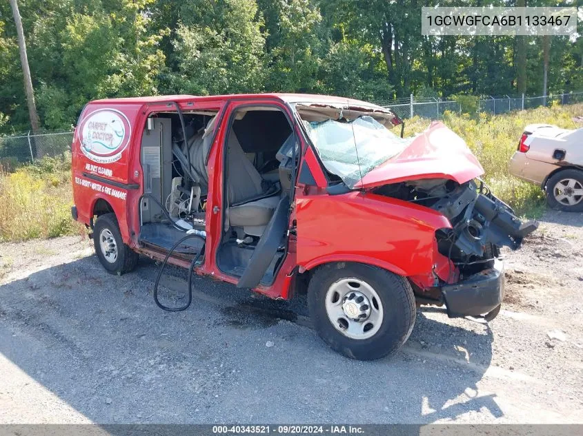 1GCWGFCA6B1133467 2011 Chevrolet Express 2500 Work Van