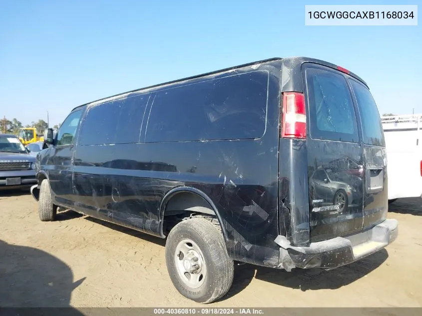 2011 Chevrolet Express 2500 Work Van VIN: 1GCWGGCAXB1168034 Lot: 40360810