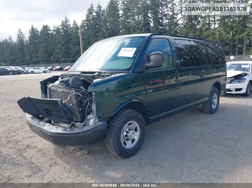 2011 Chevrolet Express 2500 Ls VIN: 1GAWGPFA3B1161978 Lot: 40385659