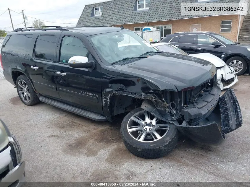 2011 Chevrolet Suburban 1500 Lt1 VIN: 1GNSKJE32BR386342 Lot: 40415958