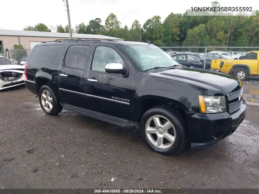 2011 Chevrolet Suburban 1500 Ltz VIN: 1GNSKKE35BR355592 Lot: 40418855