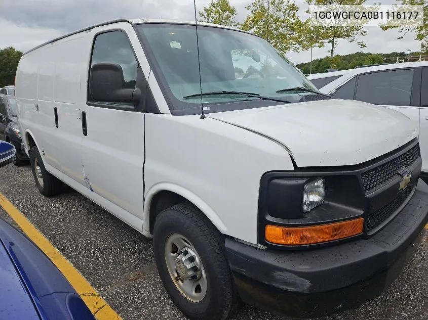 2011 Chevrolet Express G2500 VIN: 1GCWGFCA0B1116177 Lot: 40435338