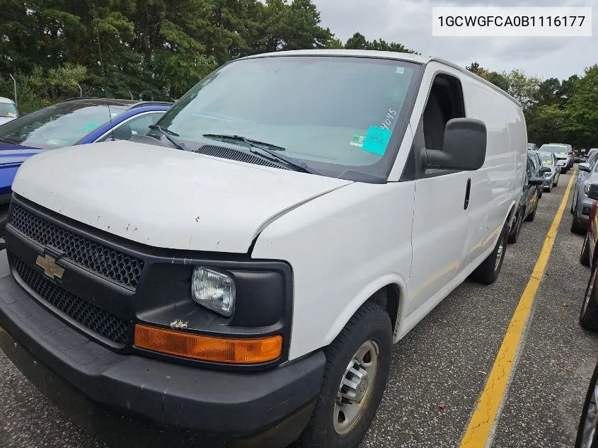 2011 Chevrolet Express G2500 VIN: 1GCWGFCA0B1116177 Lot: 40435338