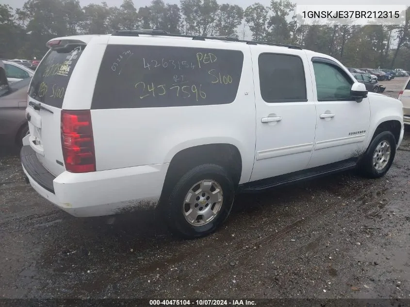 2011 Chevrolet Suburban 1500 Lt1 VIN: 1GNSKJE37BR212315 Lot: 40475104