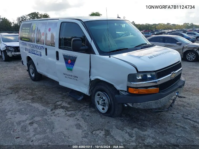 2011 Chevrolet Express 2500 Lt VIN: 1GNWGRFA7B1124734 Lot: 40501511