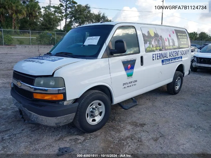 2011 Chevrolet Express 2500 Lt VIN: 1GNWGRFA7B1124734 Lot: 40501511