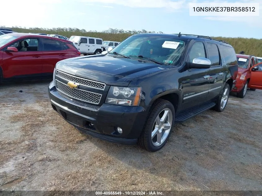 2011 Chevrolet Suburban 1500 Ltz VIN: 1GNSKKE37BR358512 Lot: 40555549