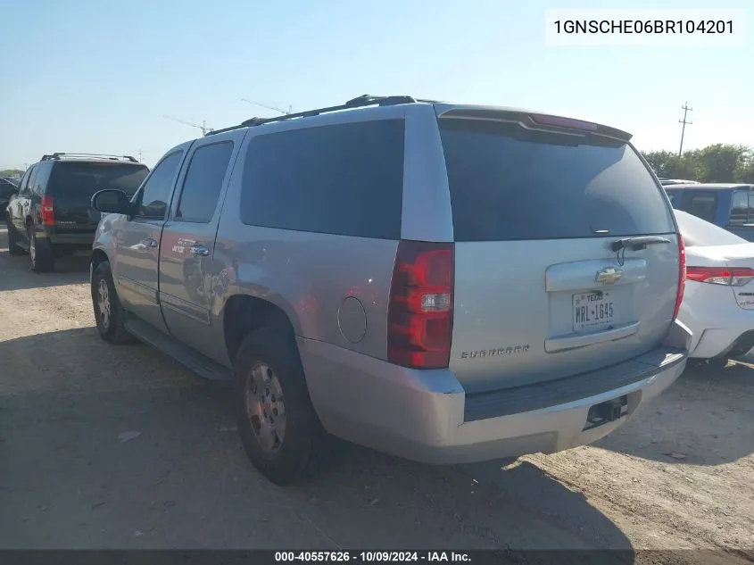 2011 Chevrolet Suburban 1500 Ls VIN: 1GNSCHE06BR104201 Lot: 40557626