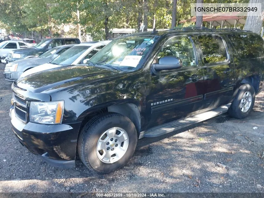 2011 Chevrolet Suburban 1500 Ls VIN: 1GNSCHE07BR332949 Lot: 40572859