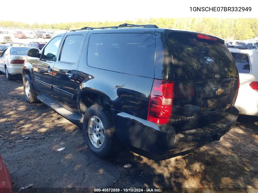 2011 Chevrolet Suburban 1500 Ls VIN: 1GNSCHE07BR332949 Lot: 40572859