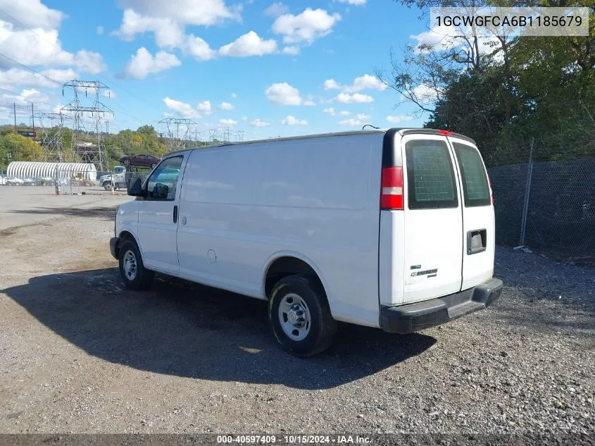 2011 Chevrolet Express 2500 Work Van VIN: 1GCWGFCA6B1185679 Lot: 40597409