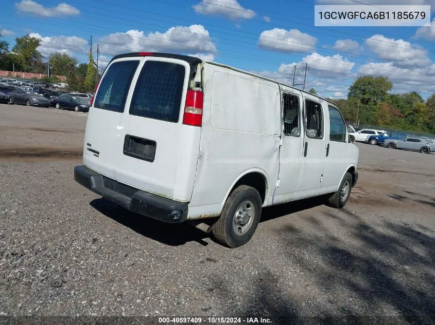 2011 Chevrolet Express 2500 Work Van VIN: 1GCWGFCA6B1185679 Lot: 40597409