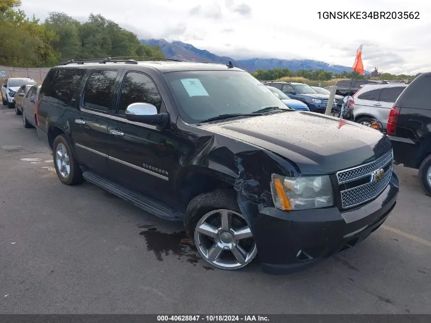 2011 Chevrolet Suburban 1500 Ltz VIN: 1GNSKKE34BR203562 Lot: 40628847