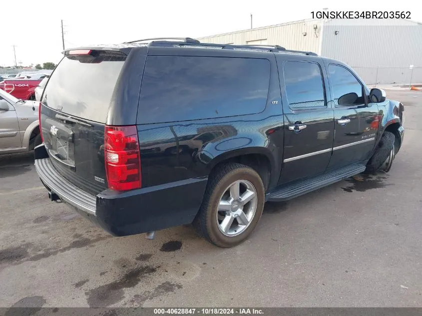 2011 Chevrolet Suburban 1500 Ltz VIN: 1GNSKKE34BR203562 Lot: 40628847