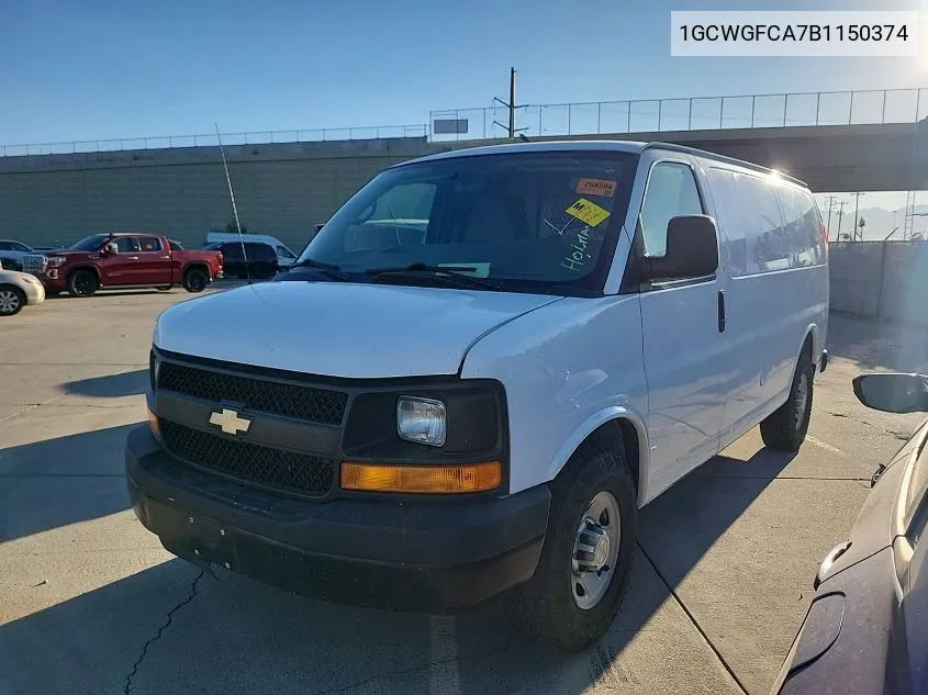 2011 Chevrolet Express G2500 VIN: 1GCWGFCA7B1150374 Lot: 40639371