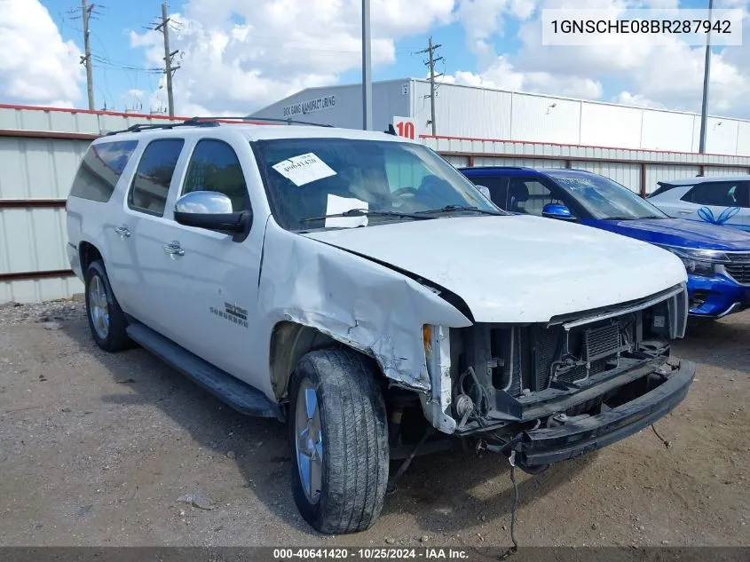 1GNSCHE08BR287942 2011 Chevrolet Suburban 1500 Ls