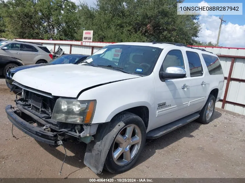 1GNSCHE08BR287942 2011 Chevrolet Suburban 1500 Ls