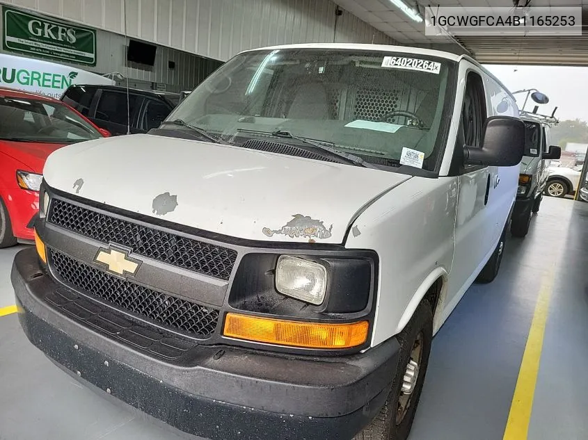 2011 Chevrolet Express G2500 VIN: 1GCWGFCA4B1165253 Lot: 40649354