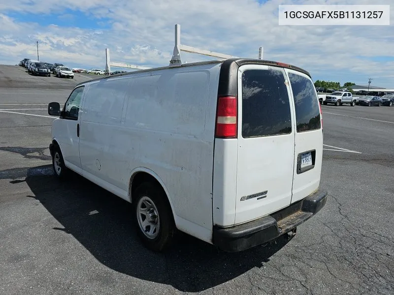 2011 Chevrolet Express 1500 Work Van VIN: 1GCSGAFX5B1131257 Lot: 40701698