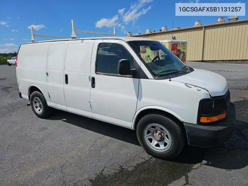 2011 Chevrolet Express 1500 Work Van VIN: 1GCSGAFX5B1131257 Lot: 40701698