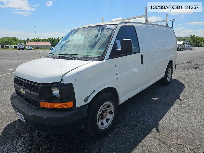 2011 Chevrolet Express 1500 Work Van VIN: 1GCSGAFX5B1131257 Lot: 40701698