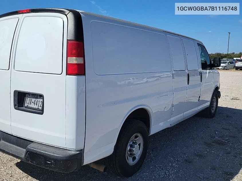 2011 Chevrolet Express G2500 VIN: 1GCWGGBA7B1116748 Lot: 40710921