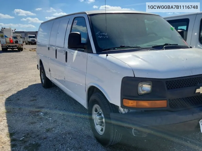 2011 Chevrolet Express G2500 VIN: 1GCWGGBA7B1116748 Lot: 40710921