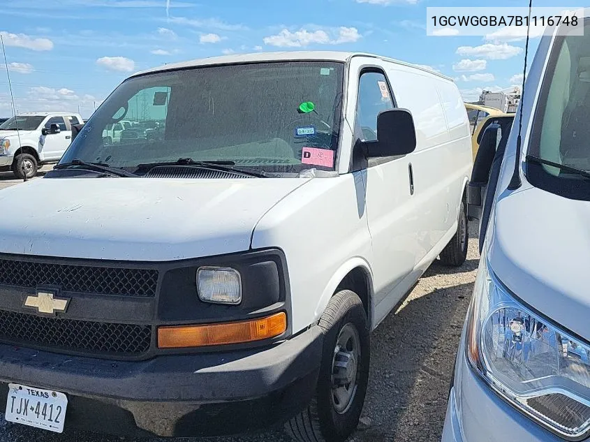 2011 Chevrolet Express G2500 VIN: 1GCWGGBA7B1116748 Lot: 40710921