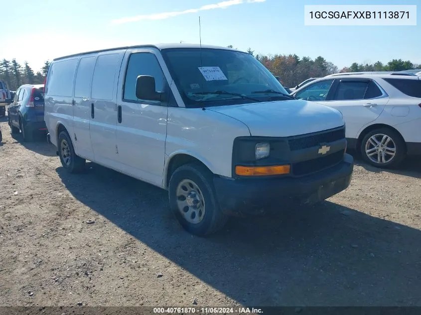 2011 Chevrolet Express 1500 Work Van VIN: 1GCSGAFXXB1113871 Lot: 40761870