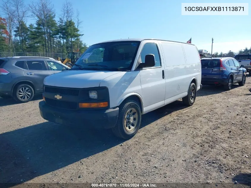 2011 Chevrolet Express 1500 Work Van VIN: 1GCSGAFXXB1113871 Lot: 40761870