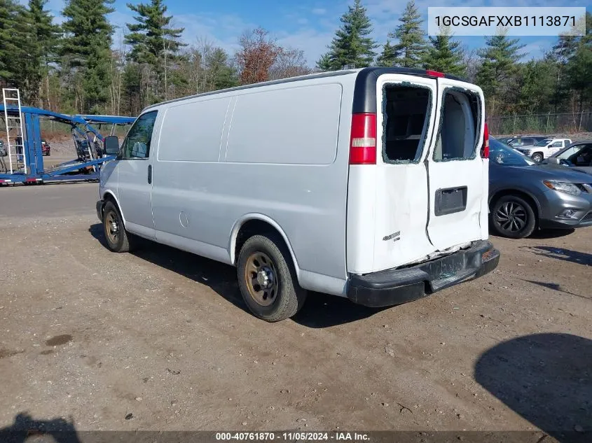 2011 Chevrolet Express 1500 Work Van VIN: 1GCSGAFXXB1113871 Lot: 40761870