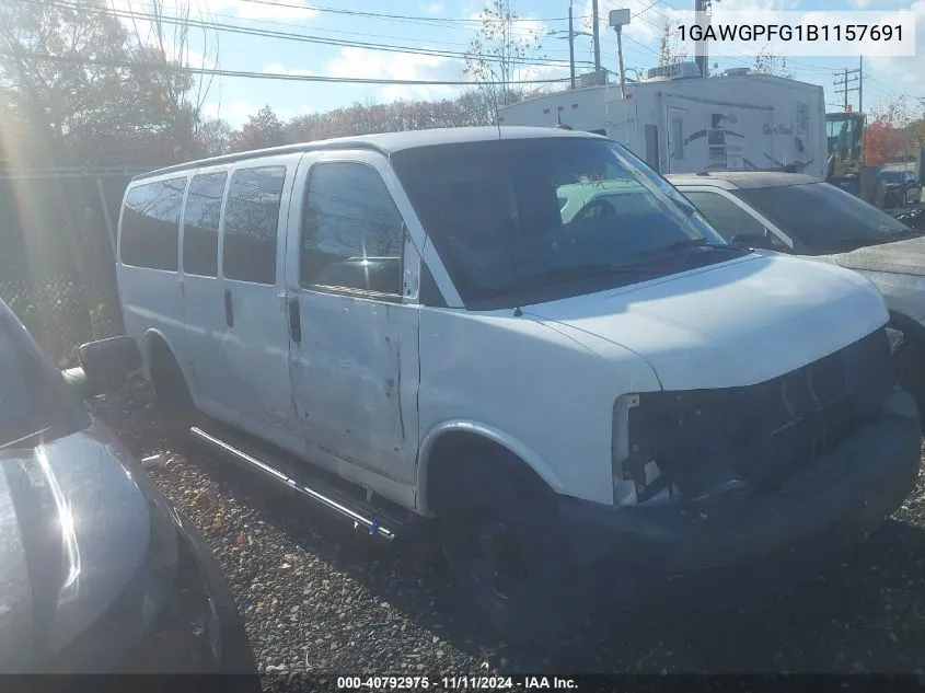 2011 Chevrolet Express G2500 Ls VIN: 1GAWGPFG1B1157691 Lot: 40792975