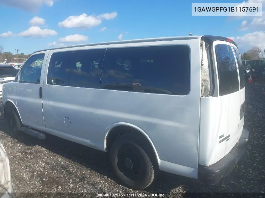 2011 Chevrolet Express G2500 Ls VIN: 1GAWGPFG1B1157691 Lot: 40792975