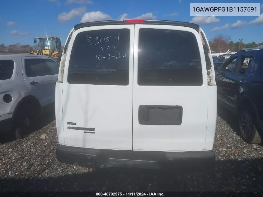 2011 Chevrolet Express G2500 Ls VIN: 1GAWGPFG1B1157691 Lot: 40792975