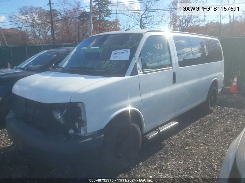 2011 Chevrolet Express G2500 Ls VIN: 1GAWGPFG1B1157691 Lot: 40792975